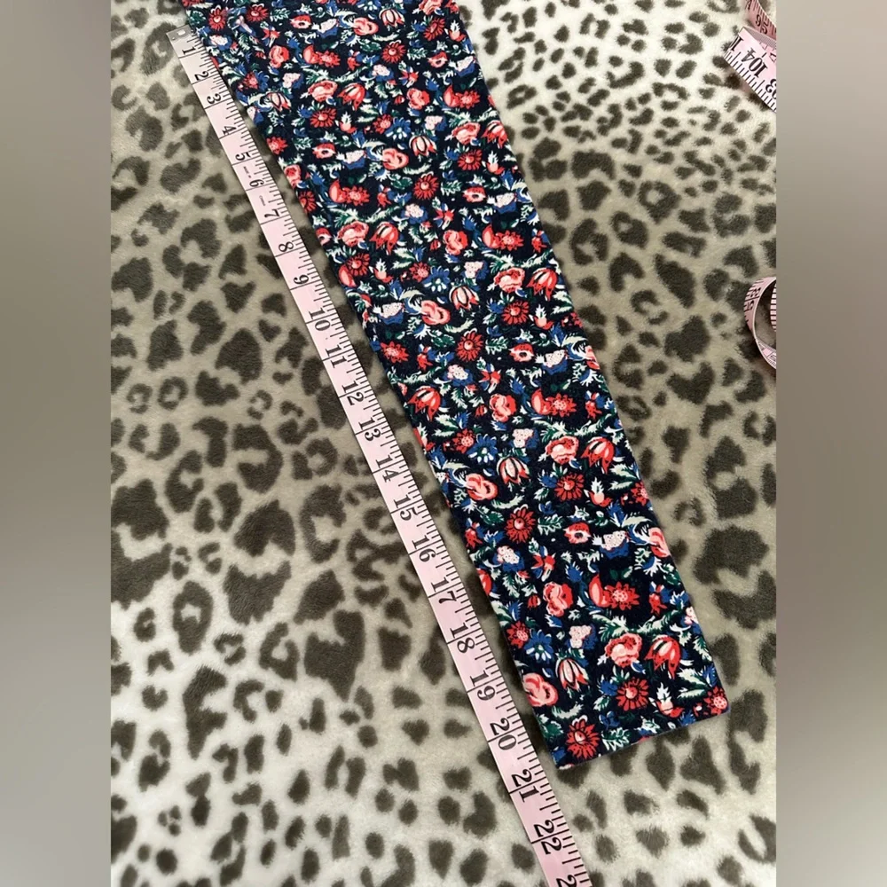 Old Navy Floral Long Leggings in Blue Floral Size Large 10 12